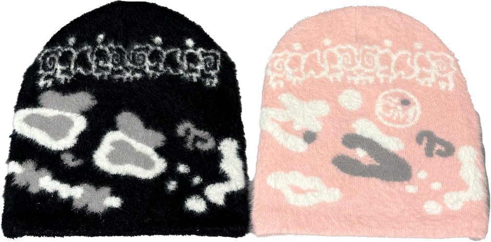 Obsidian + Bubble Gum 2.0 Satin-Lined Beanie